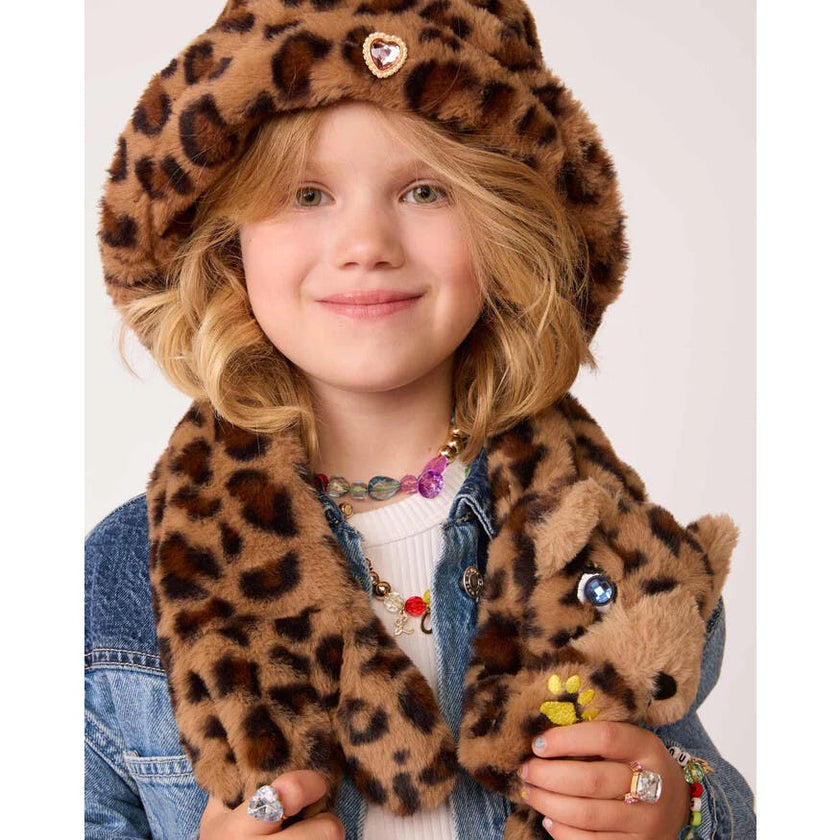Jungle Jeweled Leopard Scarf