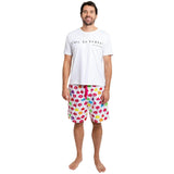 Men's Drawbertson Drippy Lips Sleep Shorts - Organic Cotton Poplin
