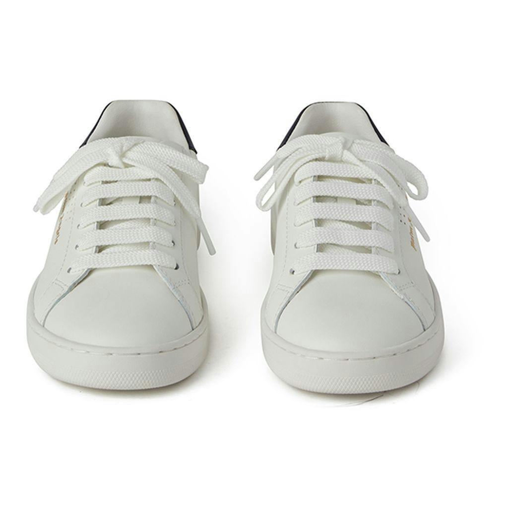 White, Navy Sneakers