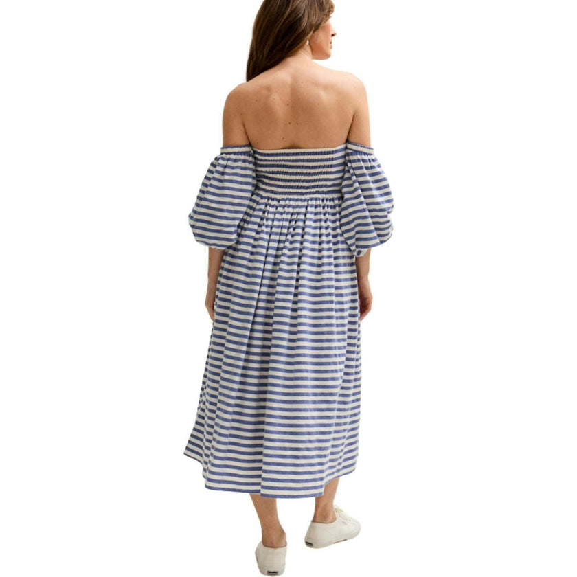 Sara Bardot Neck Midi Dress