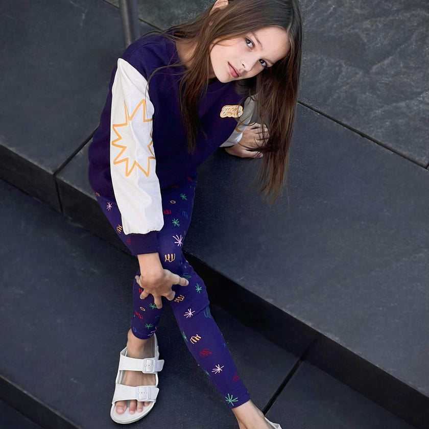 Recycled Cotton Confetti Kid Legging