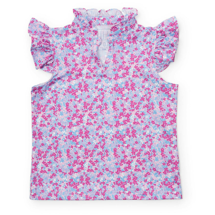 Ellie Girls' Sleeveless Performance Top by LH Sport Preppy Petals (Past Season)