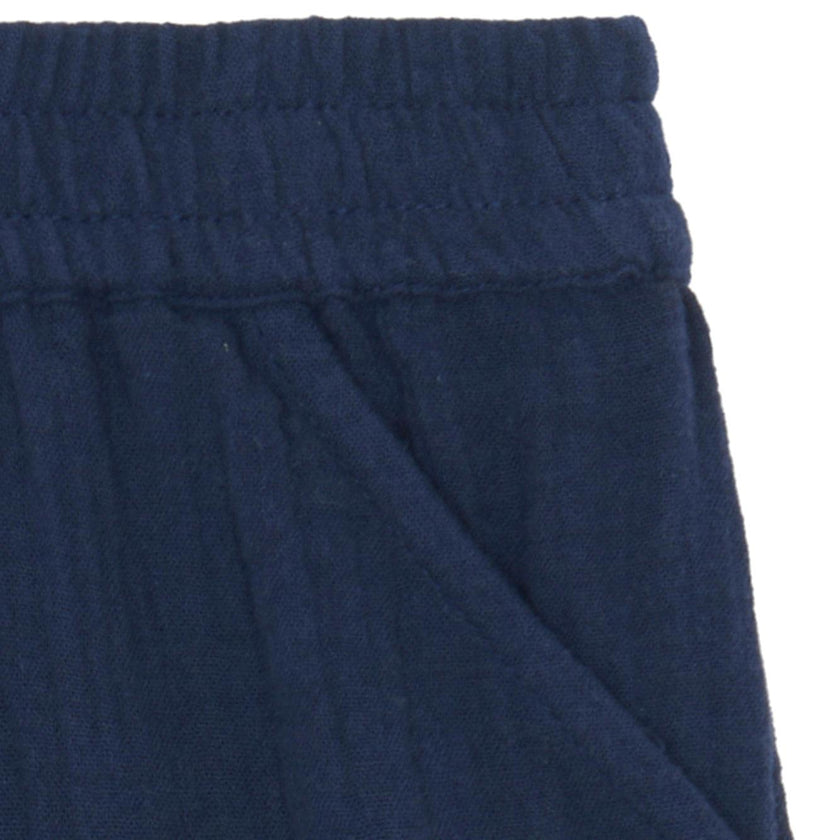 TARTINE ET CHOCOLAT Gauze Cotton Pants - Marine
