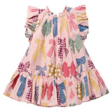 Girls Harper Dress - Patterned Bows