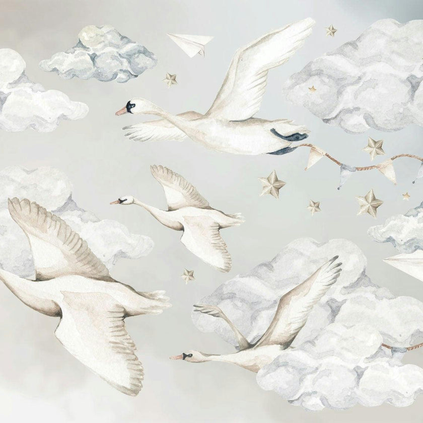 Swans Magic Is Everywhere Wall Decal Set