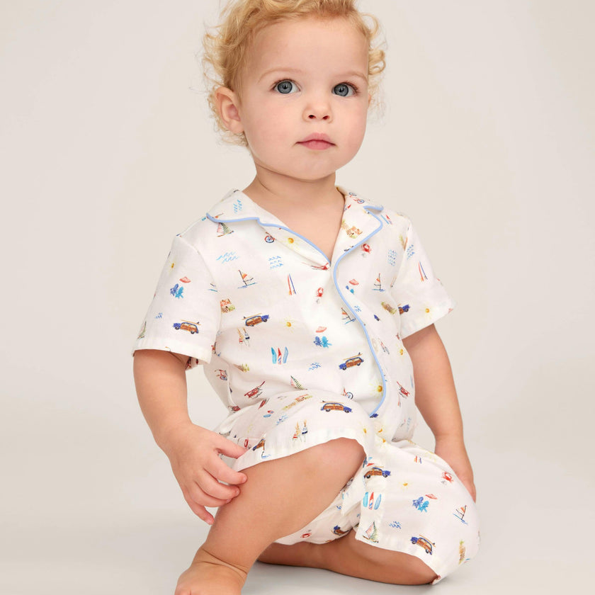 Baby's Twill Summer Romper in Summer Nostalgia
