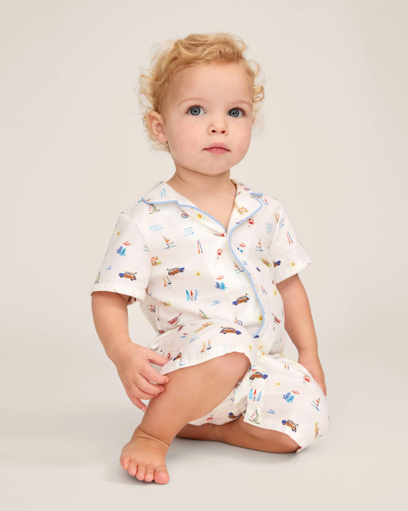 Baby's Twill Summer Romper in Summer Nostalgia