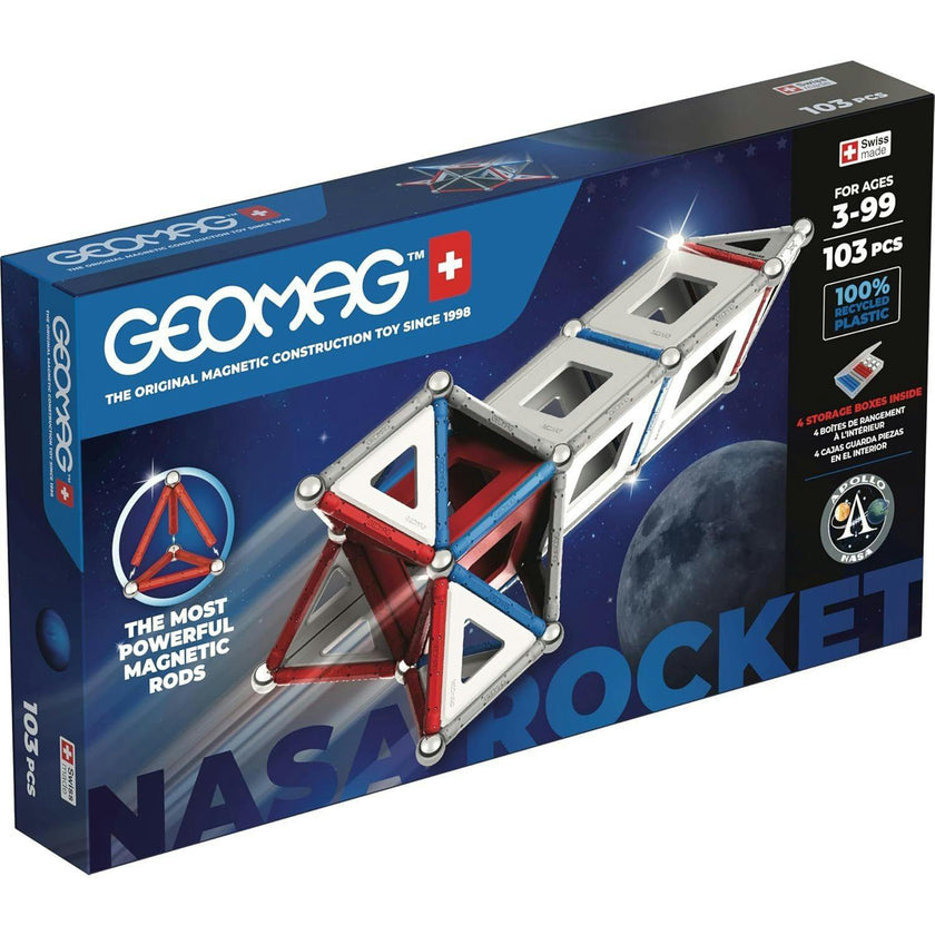 Geomag™ NASA Rocket 103 Piece Magnetic STEM Building Playset - 3y