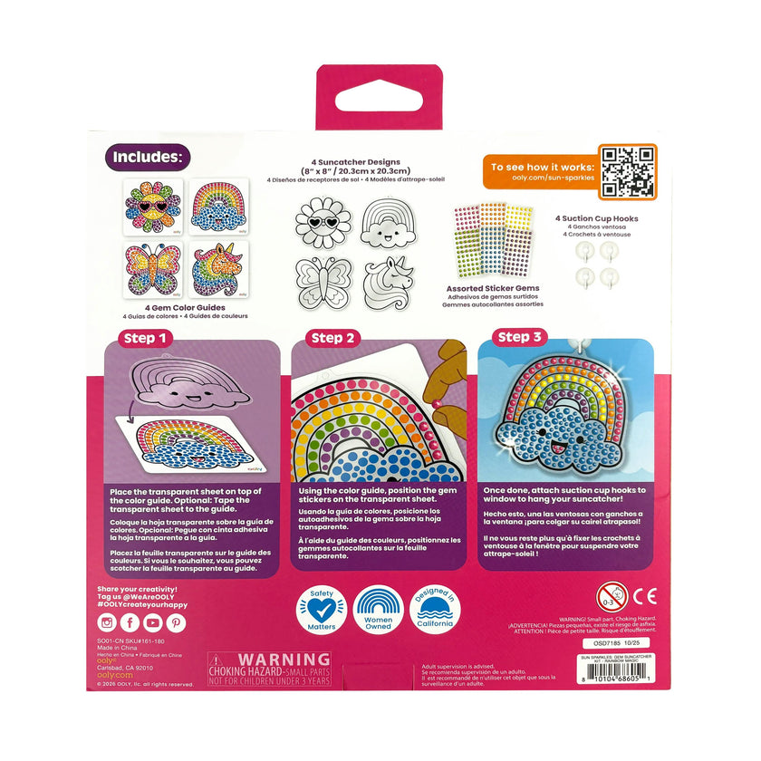 Sun Sparkles Gem Suncatcher Kit - Rainbow Magic - 4 Designs