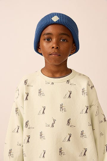 Organic Weekend Sweatshirt in Blue Haze Duet