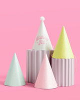 Pastel Party Hats - 13 glitter paper hats
