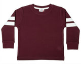 Kids Taping Thermal Shirt - Burgundy