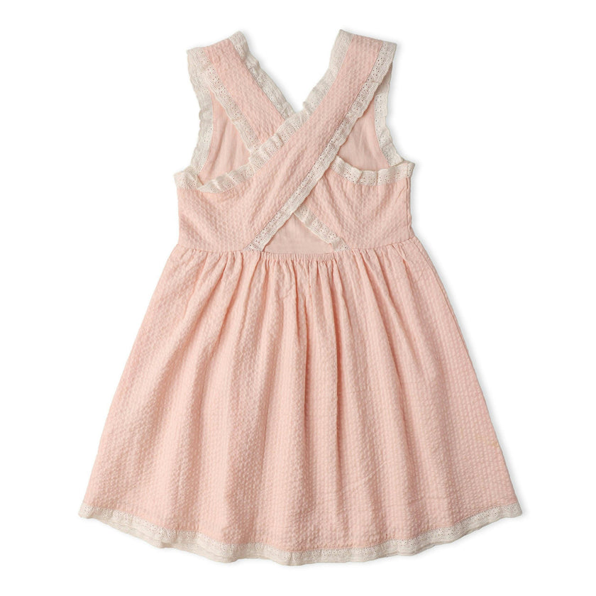 Organic Cross Back Dress - Blush