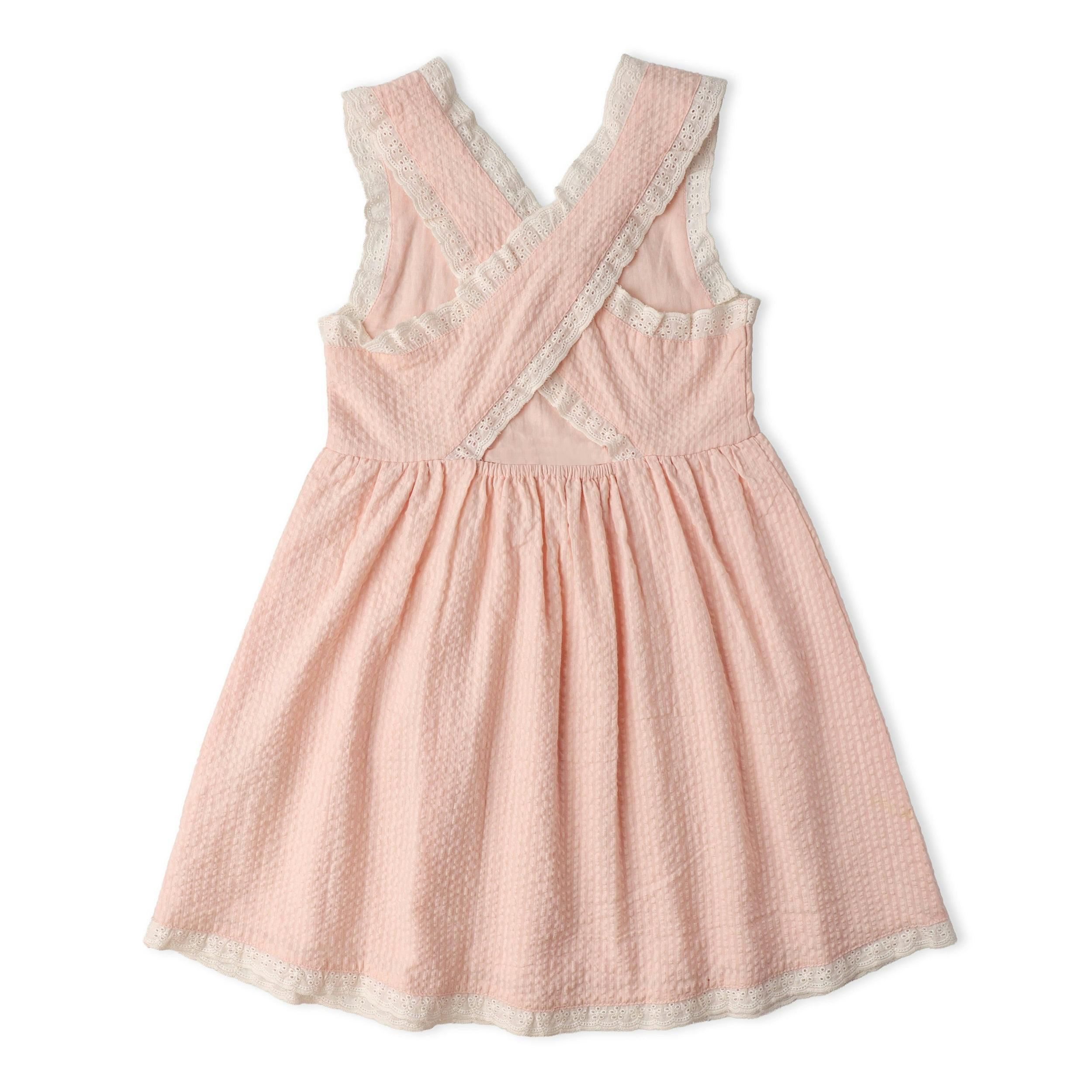 Organic Cross Back Dress - Blush