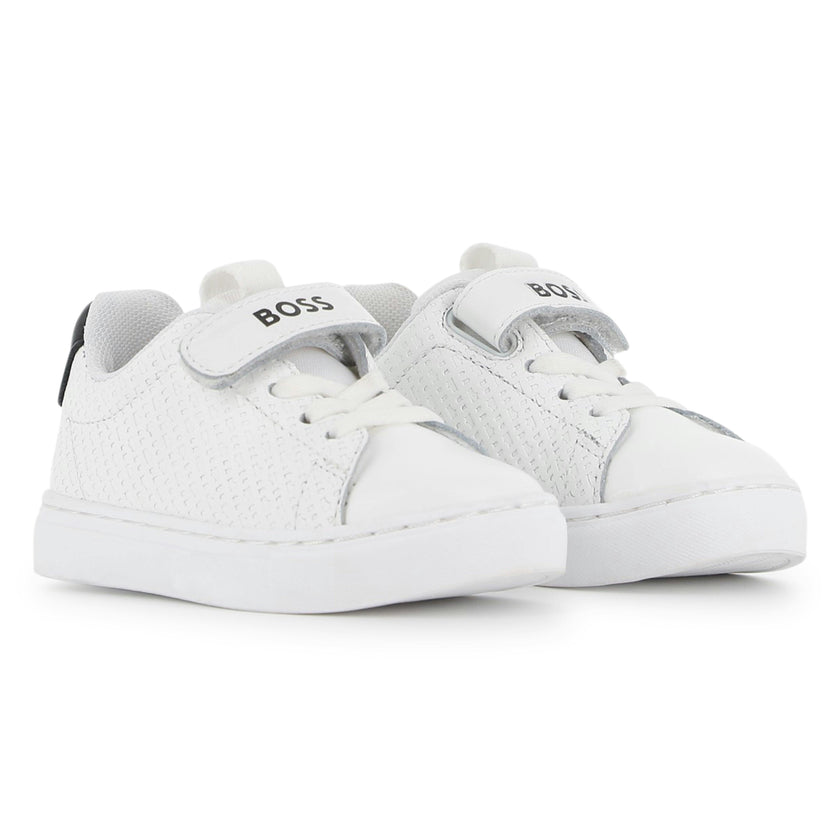 White Velcro Strap Sneaker