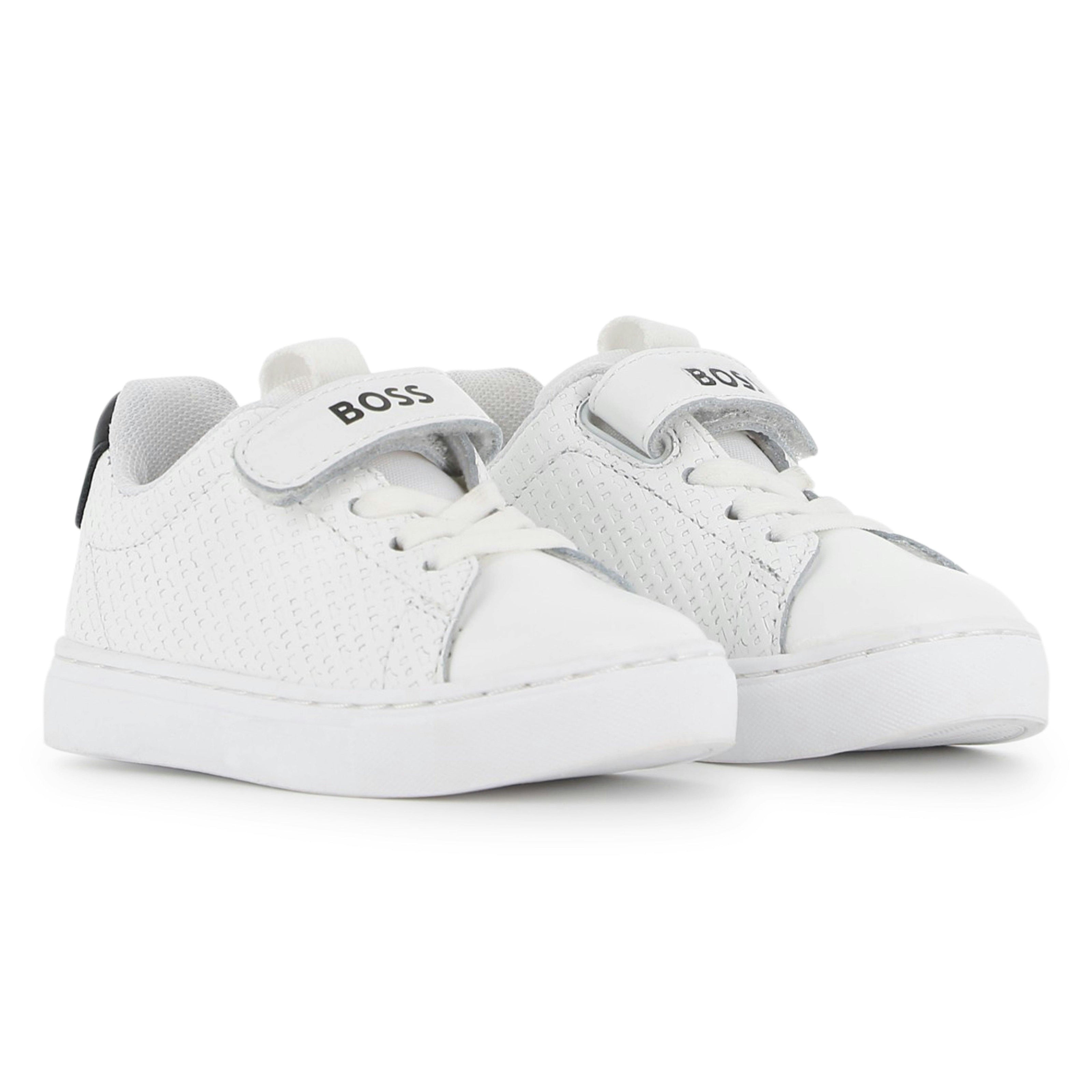 White Velcro Strap Sneaker