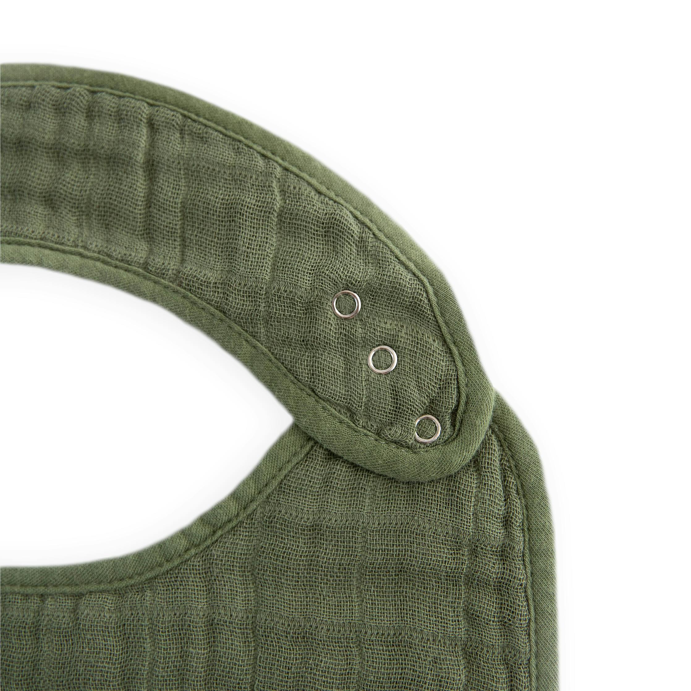 Cotton Muslin Classic Bib 3 Pack - Fern 2
