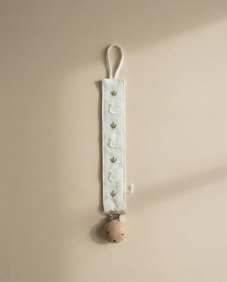 Pacifier Clip Holder (Swan, Butterfly)