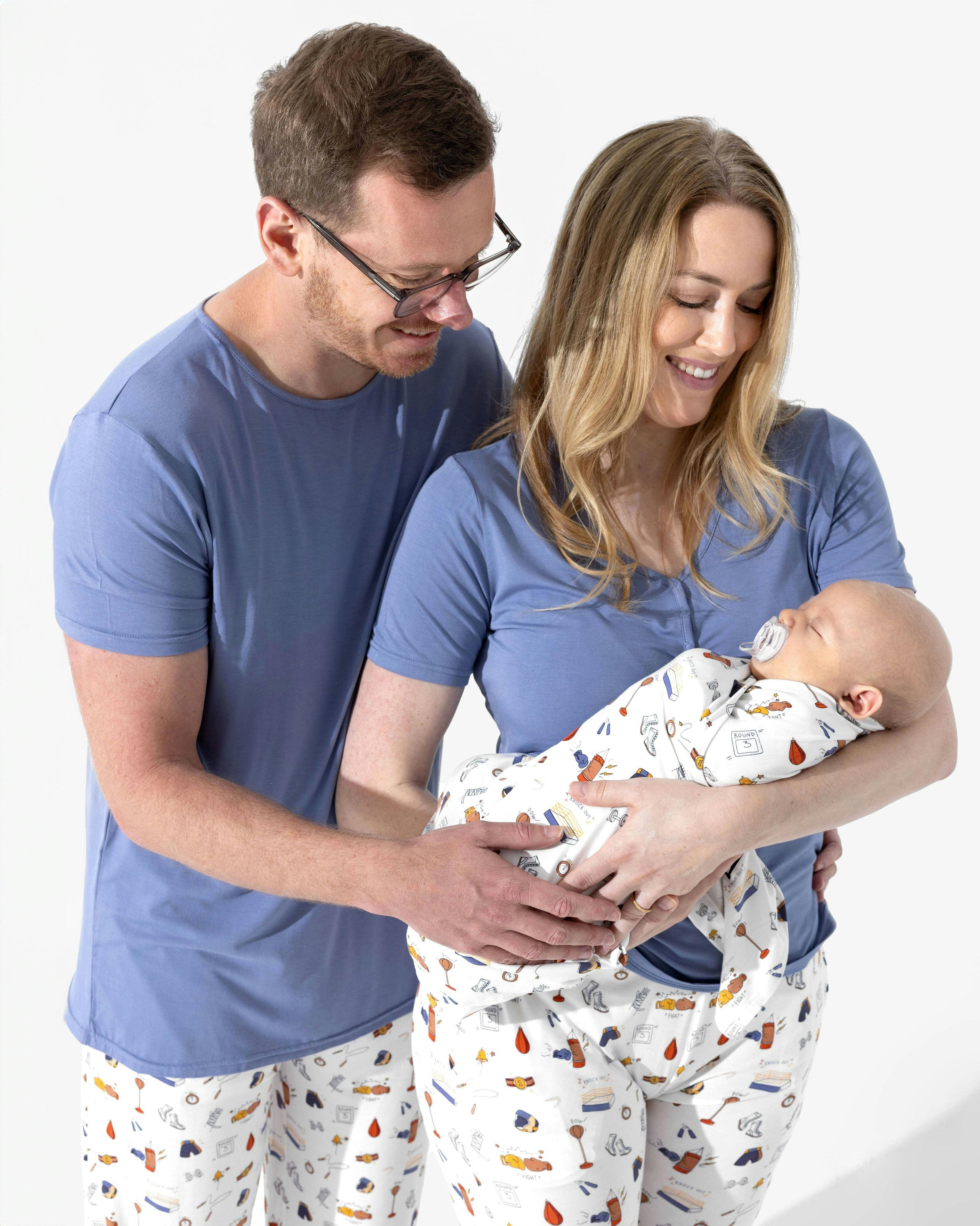 Boxing Bamboo Swaddle & Beanie Set
