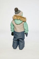 Baby One Piece Snowsuit Adapted For Car Seats Cool Dark Grey