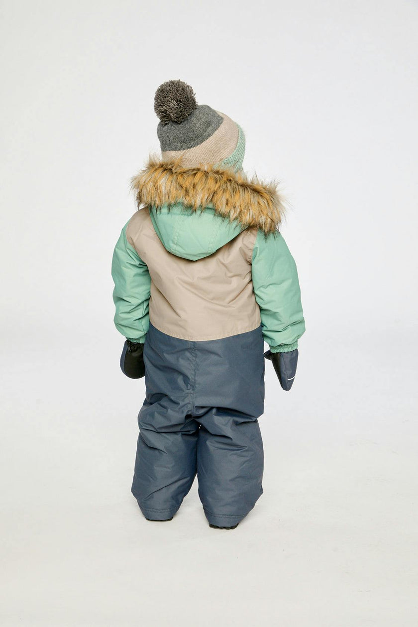Baby One Piece Snowsuit Adapted For Car Seats Cool Dark Grey