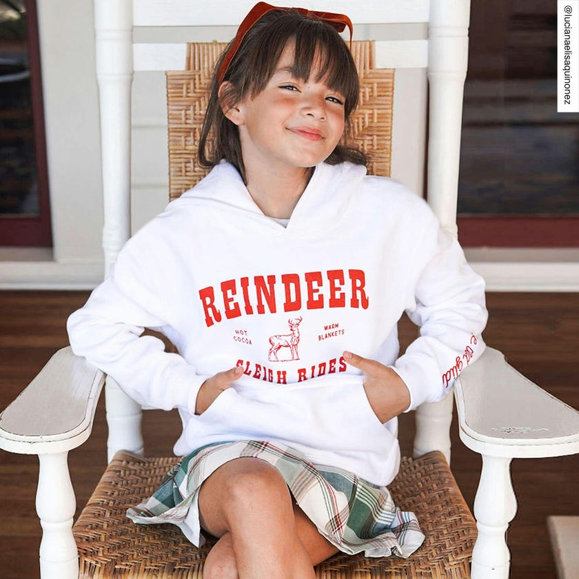 Kid's Reindeer Hoodie-Unisex