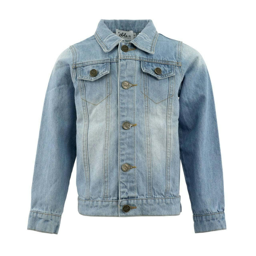 Rainbow Bow Gem Denim Jacket