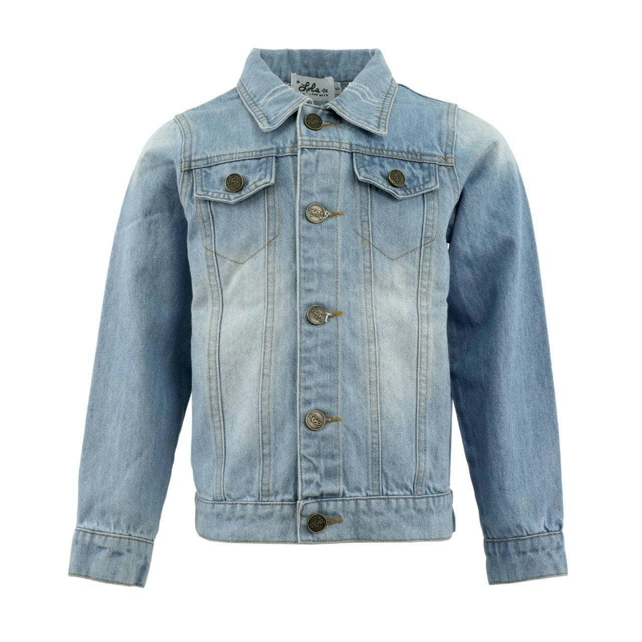 Rainbow Bow Gem Denim Jacket