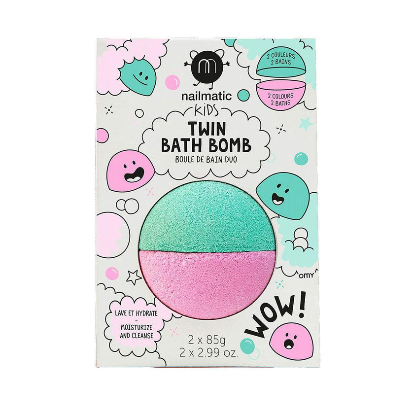 Bath Bomb for Kids DUOS Pink and Lagoon Green