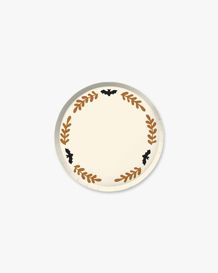 Creepy Casa Hors d'Oeuvres Plate - Bone/Orange