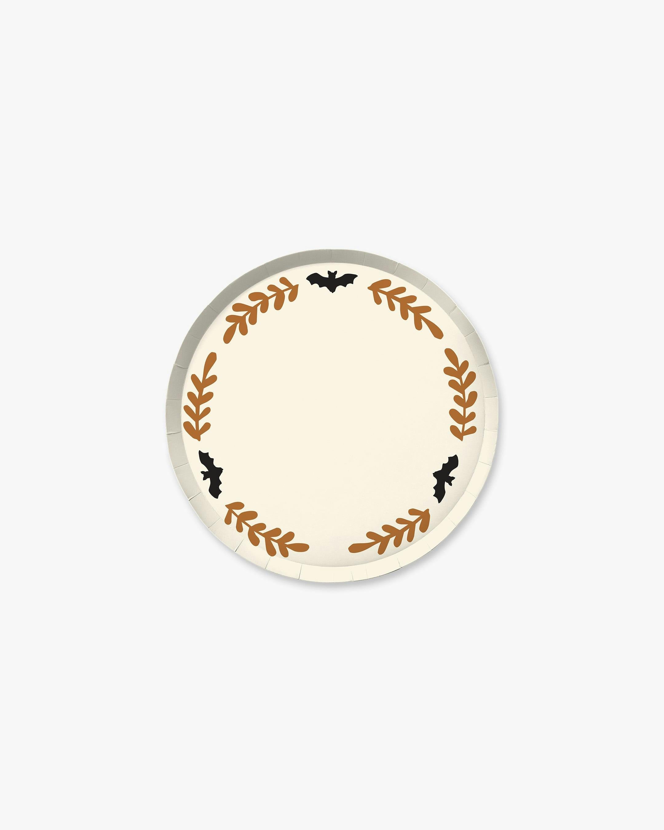 Creepy Casa Hors d'Oeuvres Plate - Bone/Orange