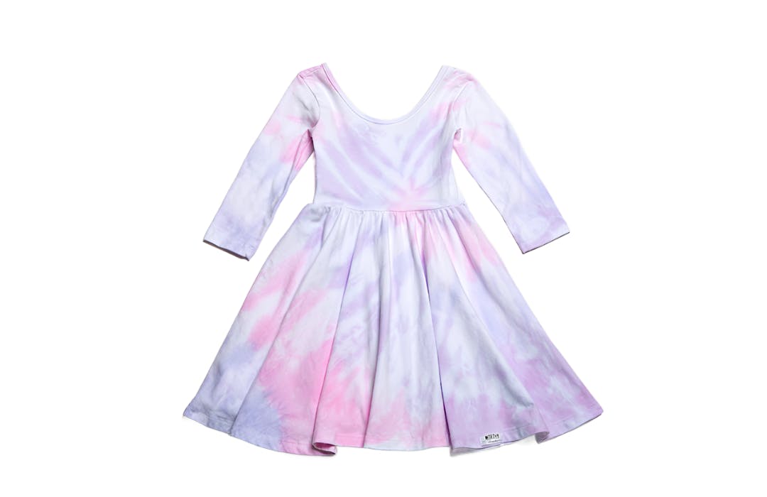 Twirly Dress in Spun Sugar Tie Dye