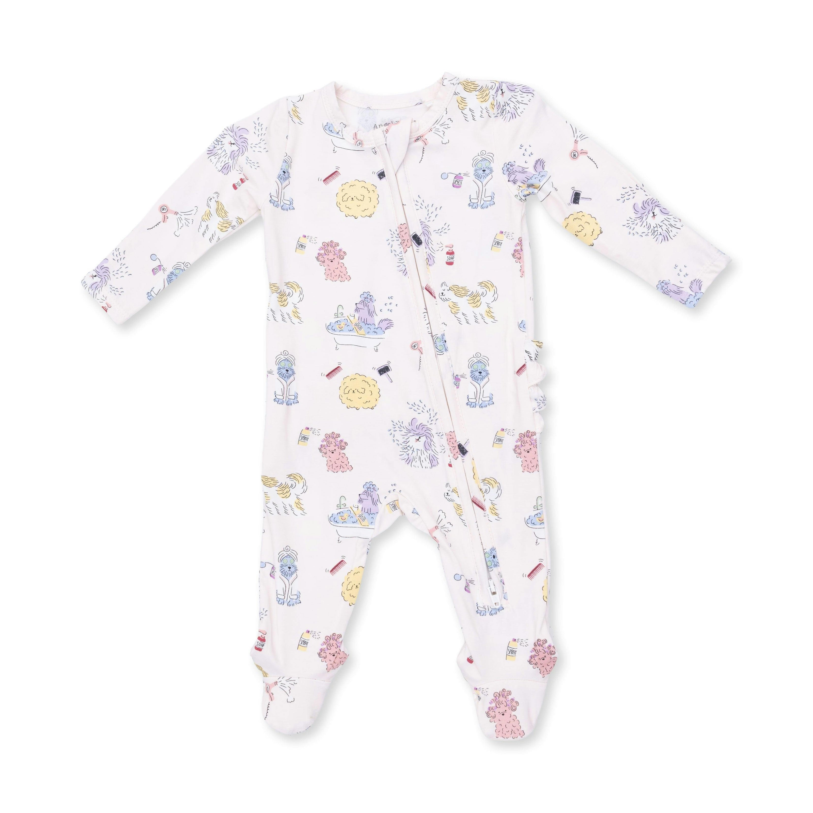 Spa Dogs - 2 Way Ruffle Back Zipper Footie