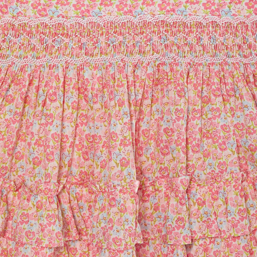 Girls Smocked Ruffle Skirt Miyuki
