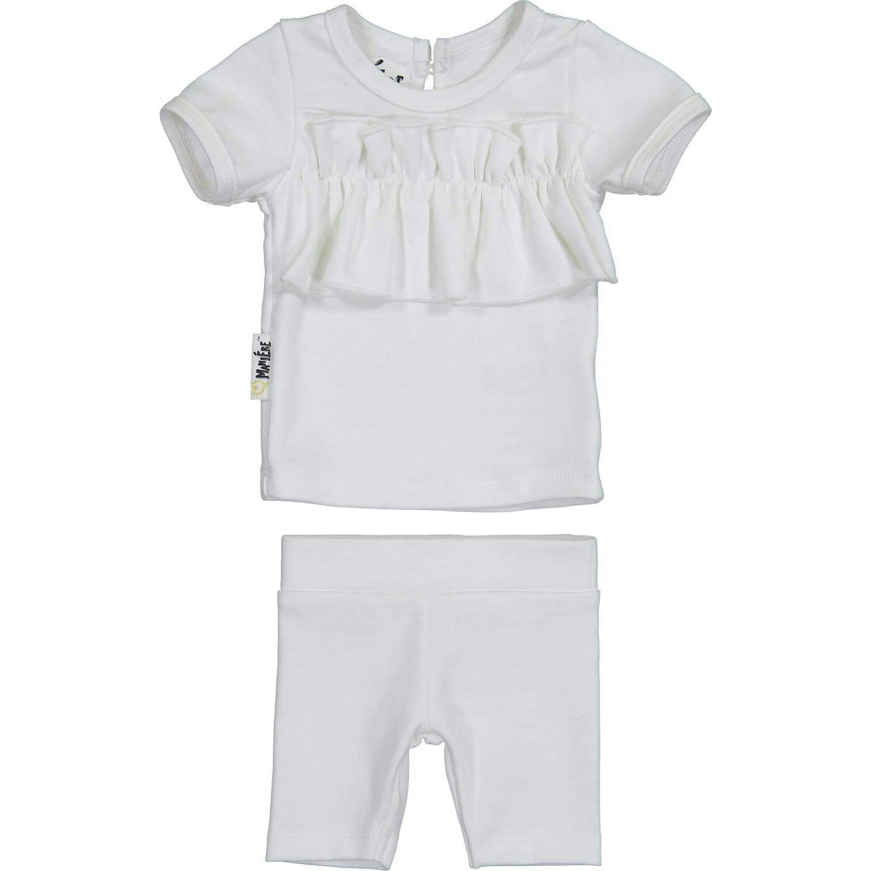 Chest Ruffle 2-Piece Top & Short Set