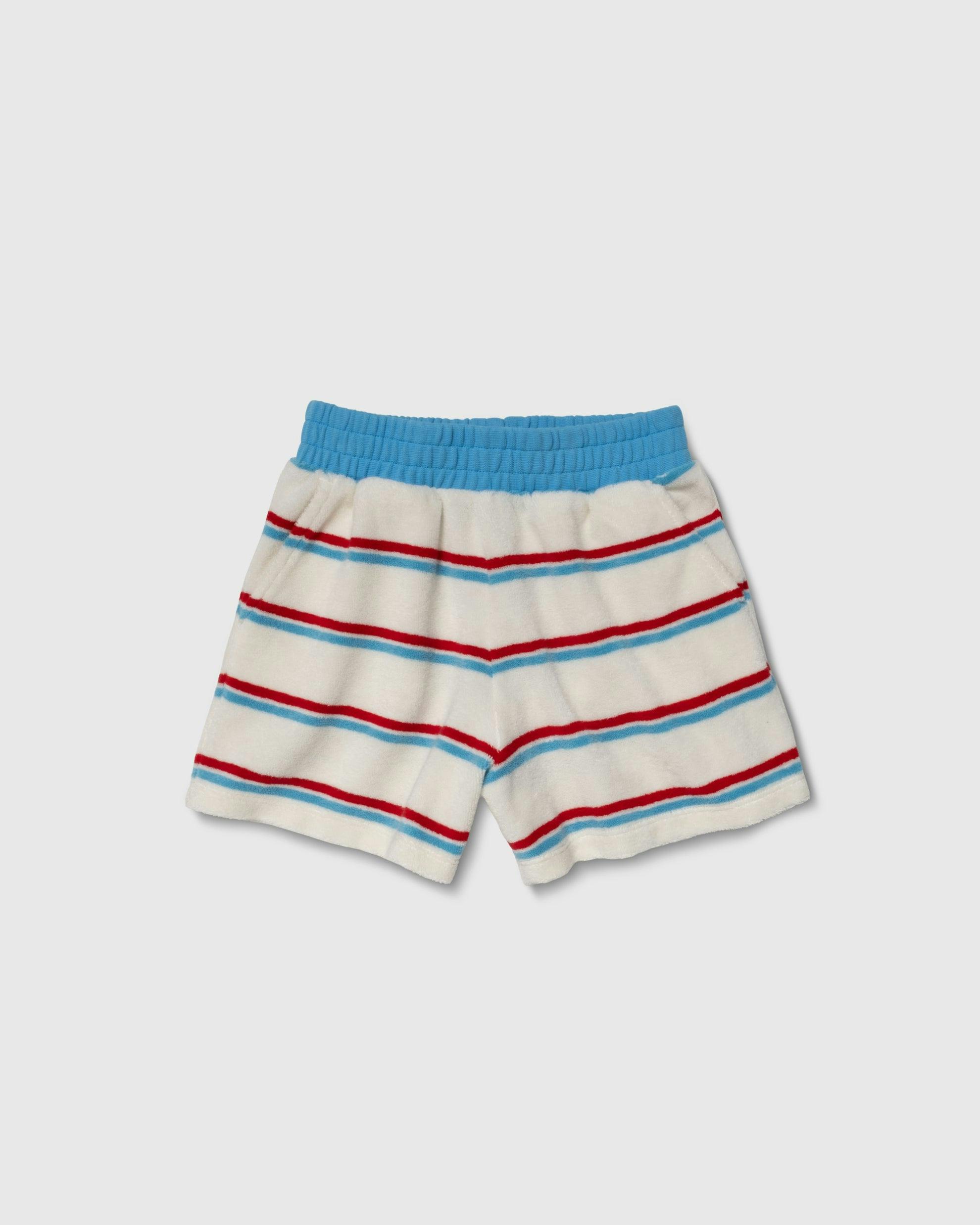 Organic Weekend Shorts in Terry Stripe
