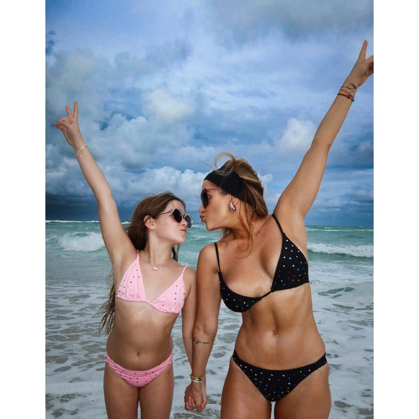 Women's Rainbow Sparkle Bikini Black