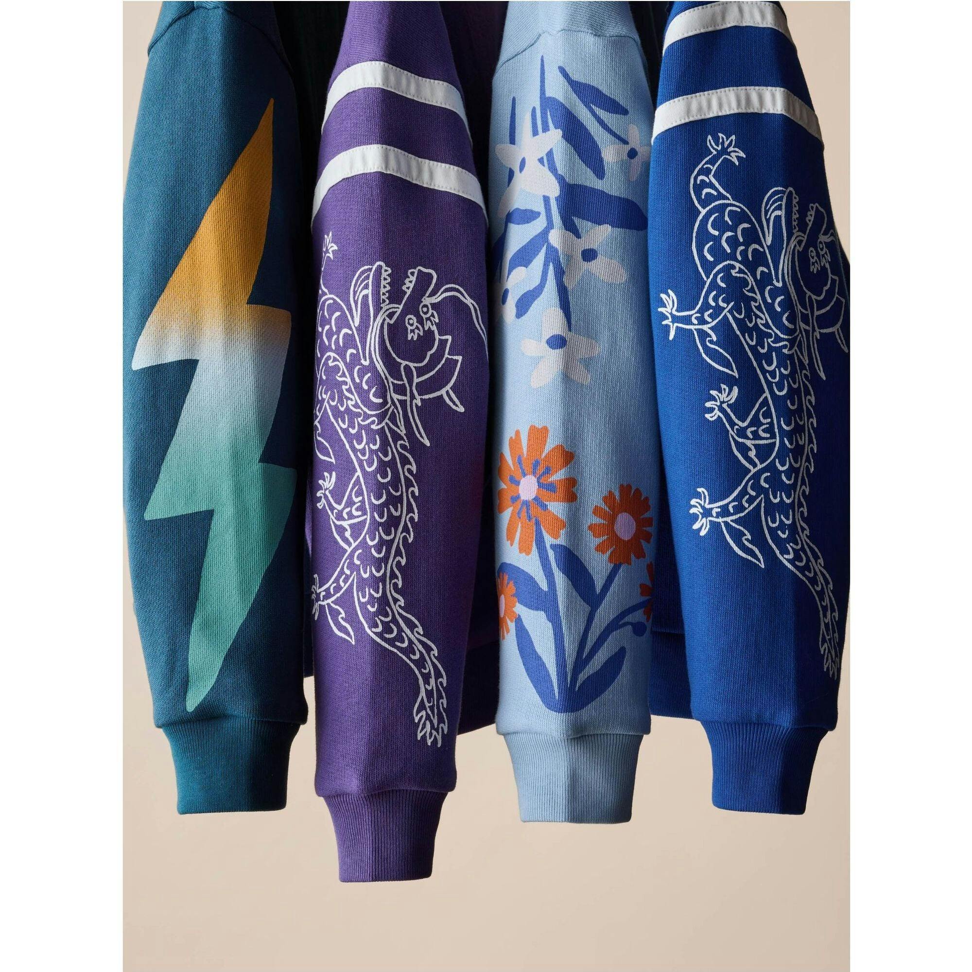 Sporty Sleeve Popover, Blue