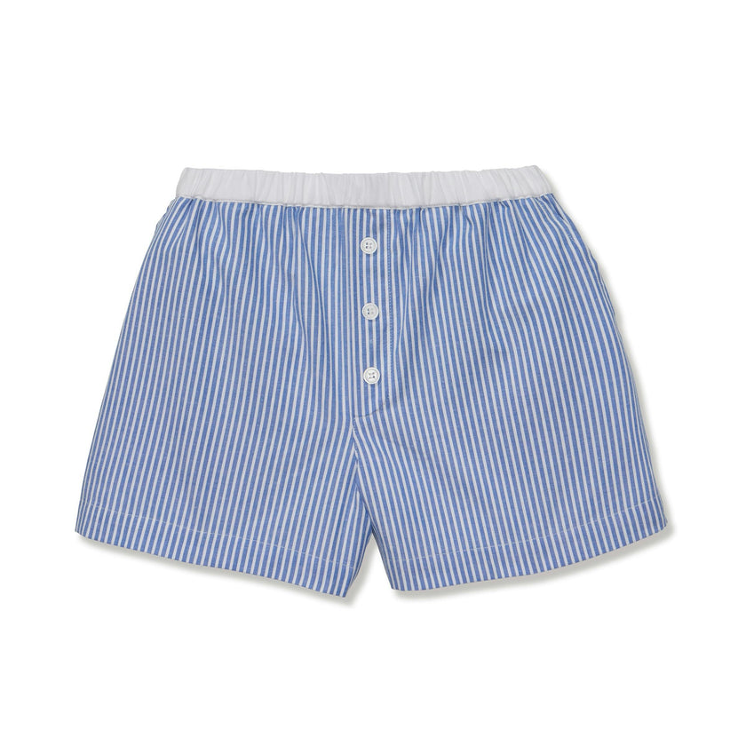Women's Sleep Short in French Blue Seersucker