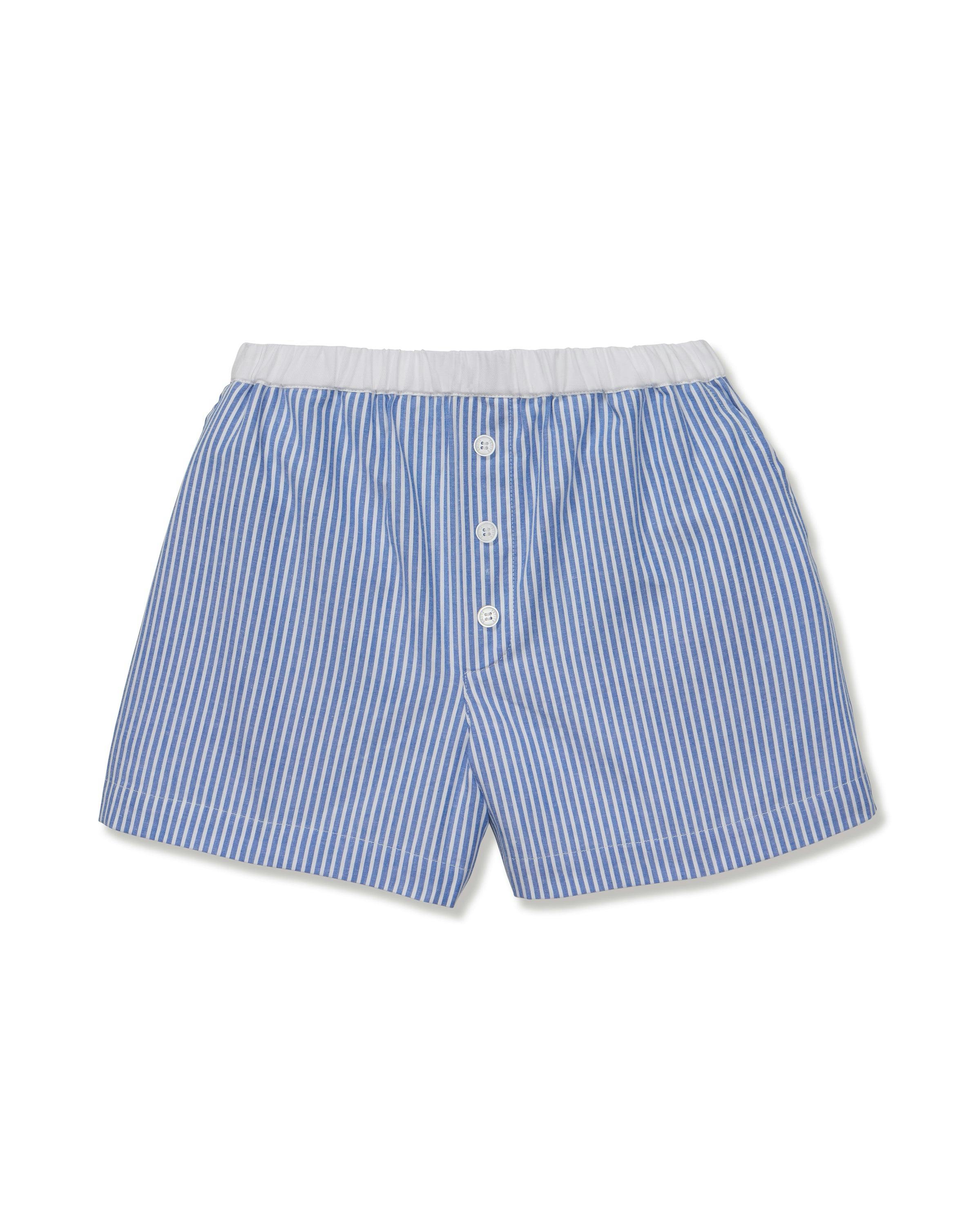 Women's Sleep Short in French Blue Seersucker