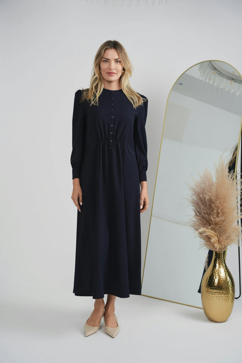 Linen Midi Button Dress