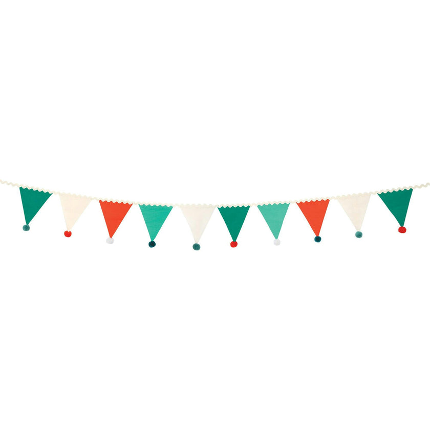 Christmas Pompom Flag Garland