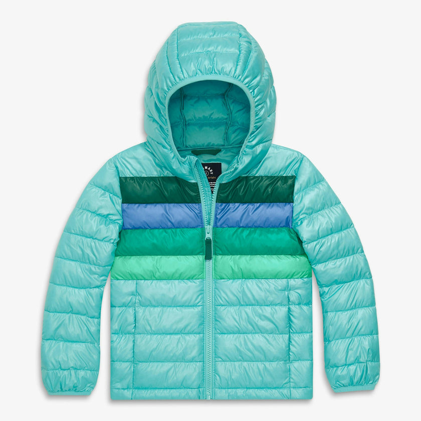 Kids lightweight puffer jacket in stripe