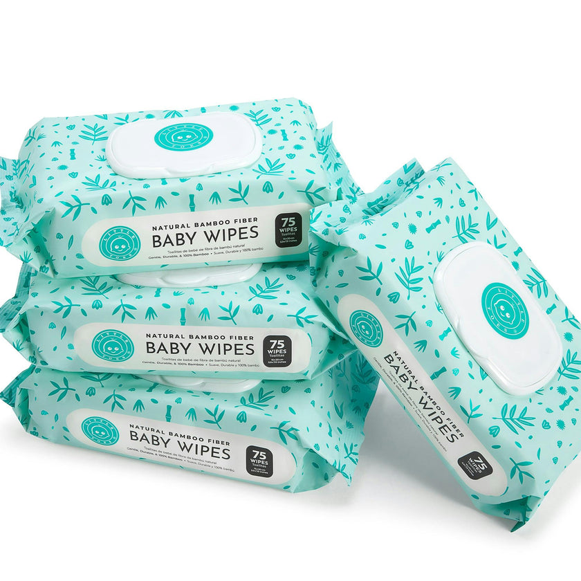 Natural Bamboo Baby Wipes, White