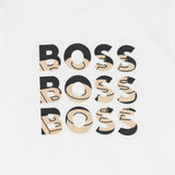 Younger Boys White Logo T-Shirt
