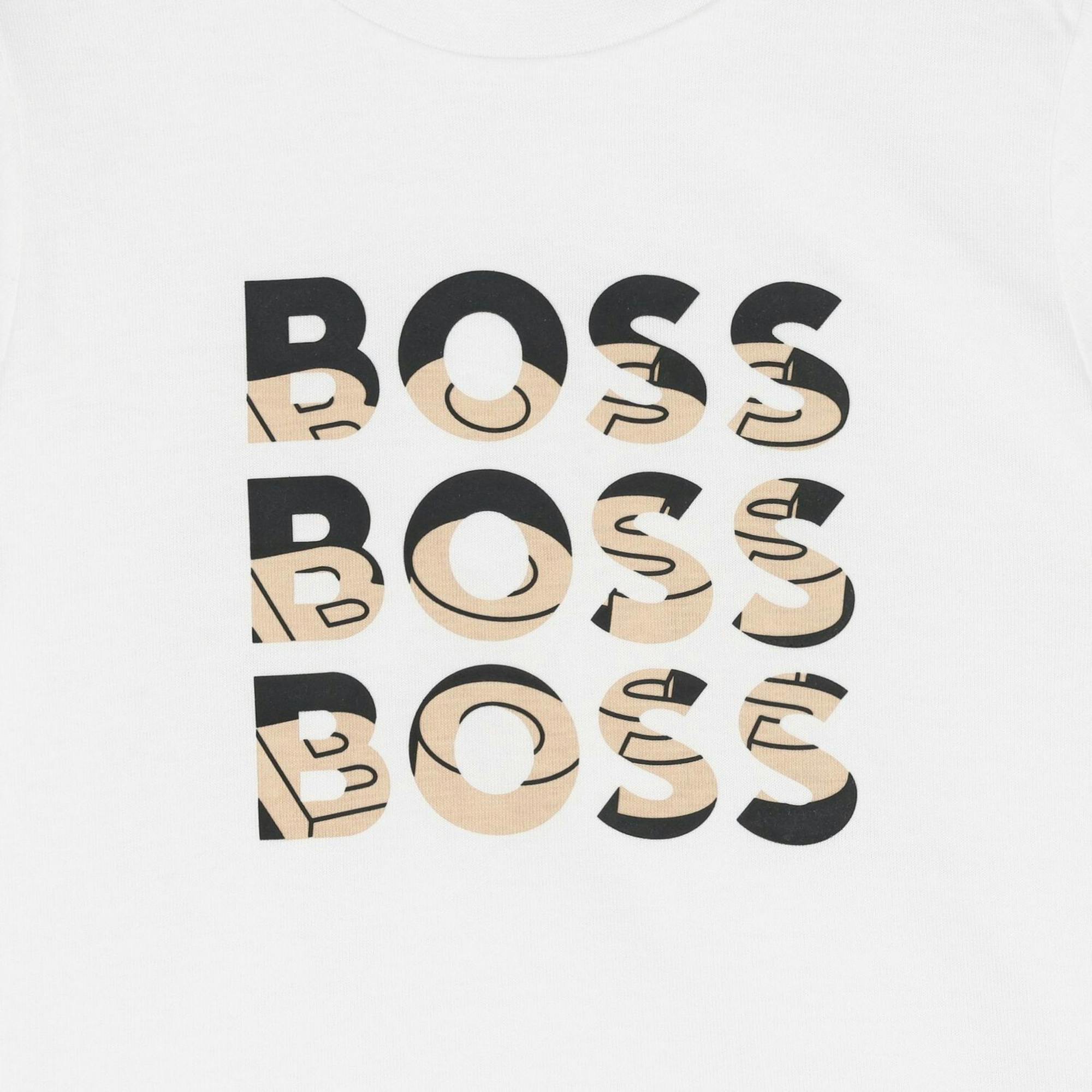 Younger Boys White Logo T-Shirt