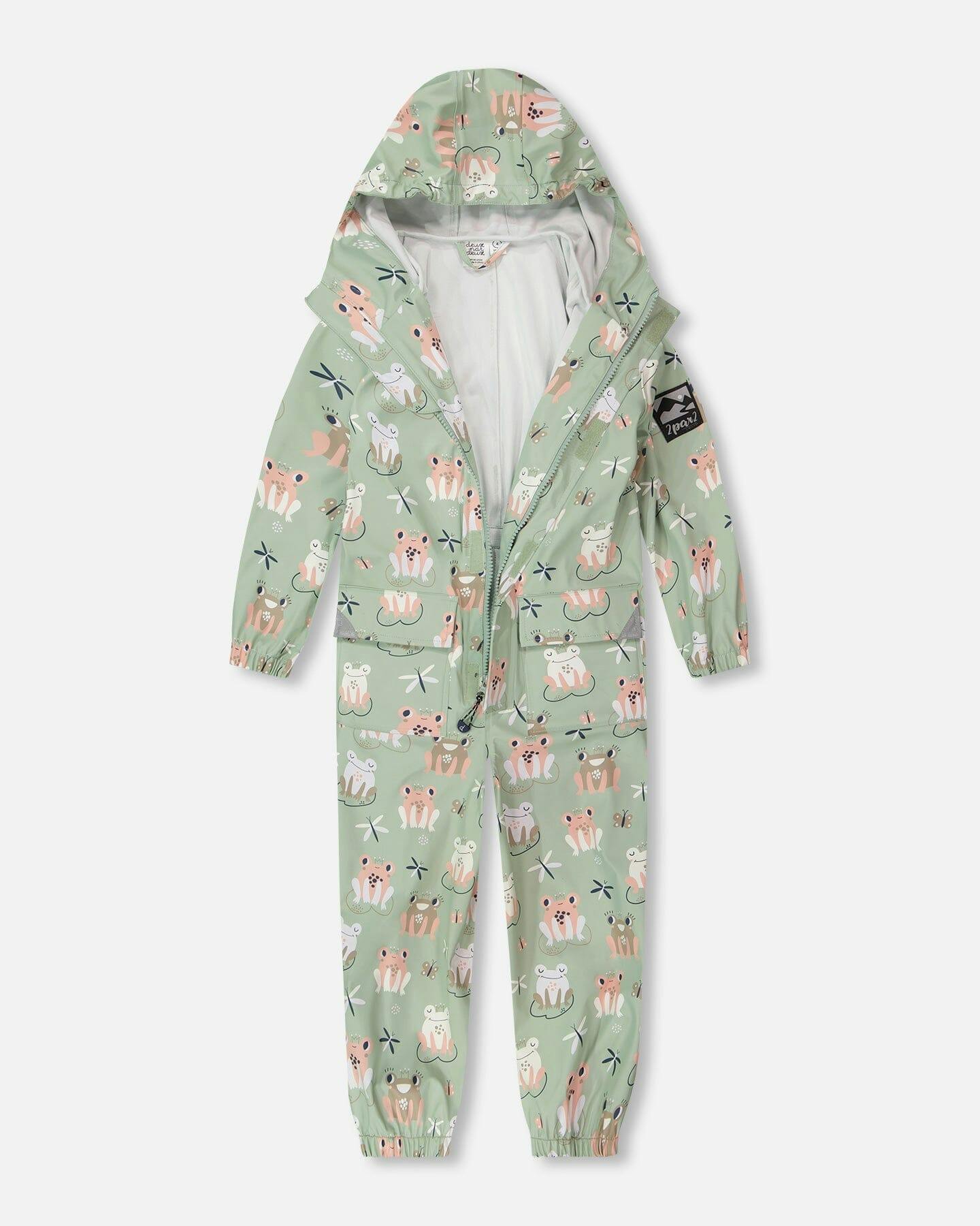 Rain One-Piece In Polyurethane Green Print