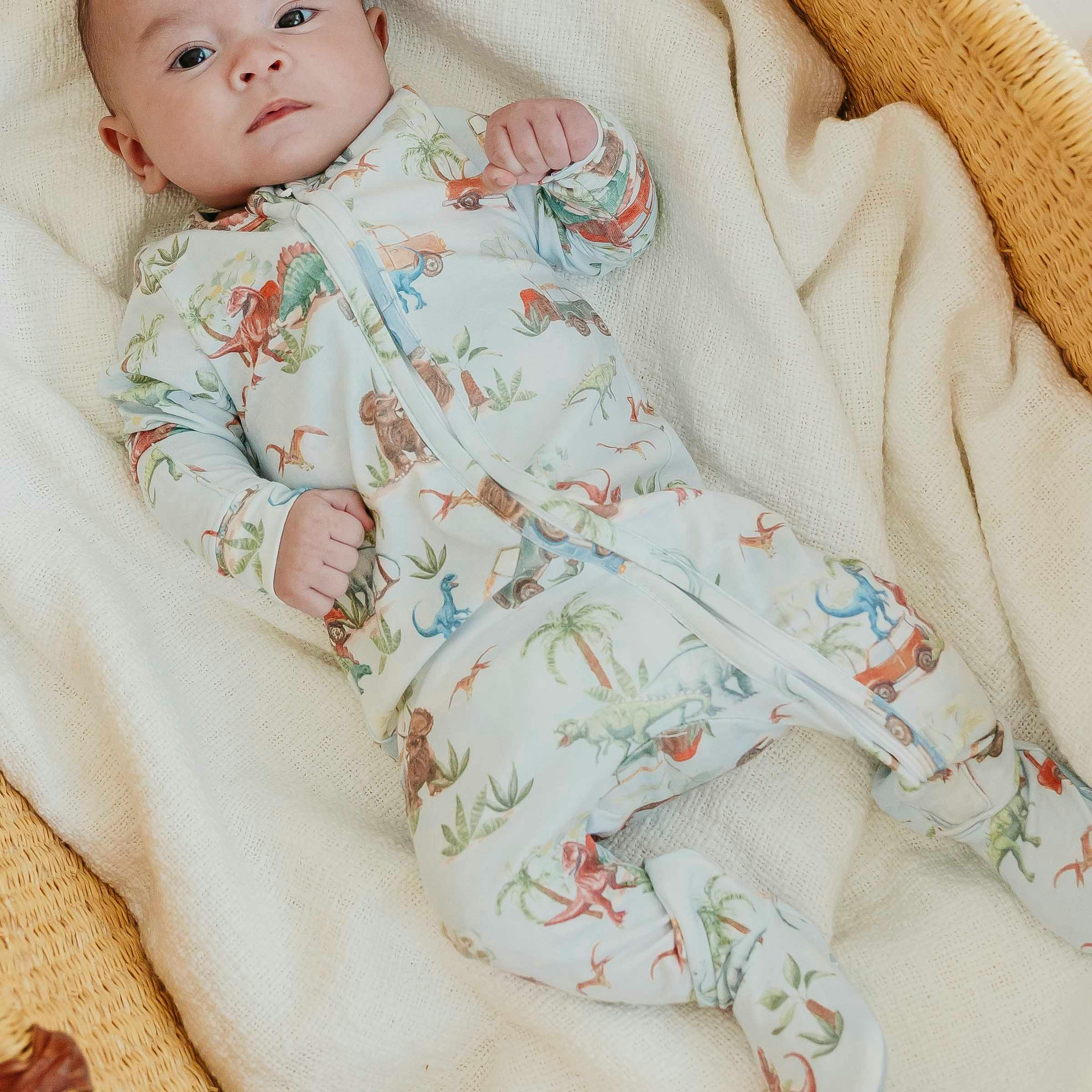 Zip-Up Footie Pajama - Dino Explorer
