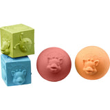 So’Pure Natural Rubber Cube & Ball Teether Set