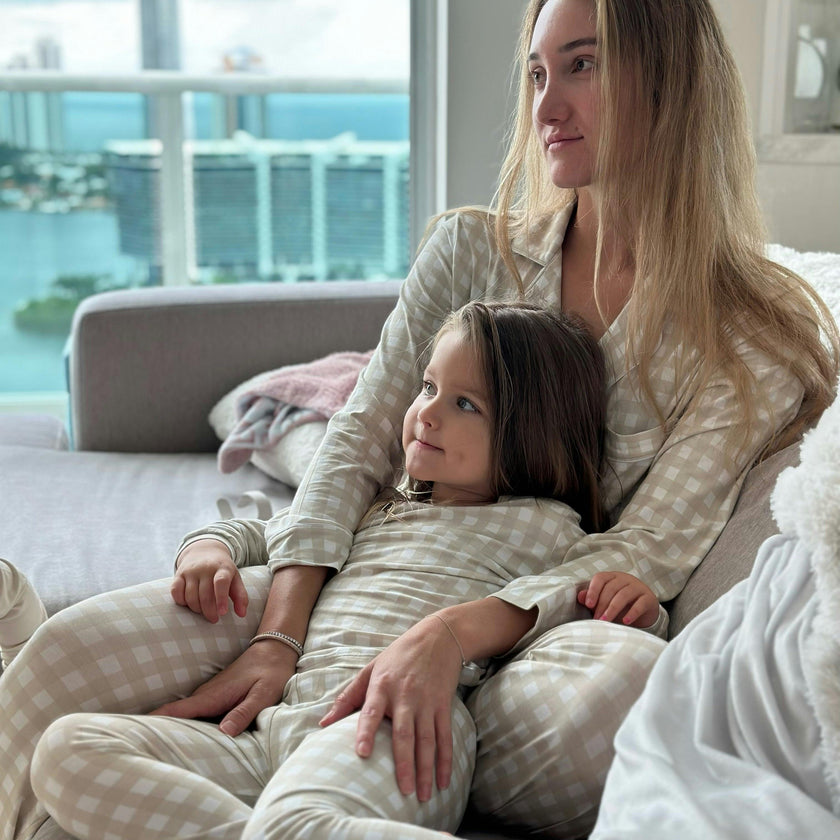 Gingham Long Sleeve Pajamas